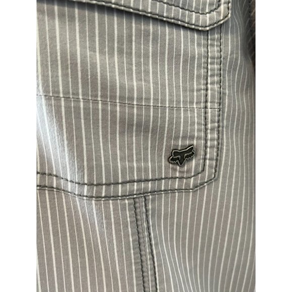 Fox Racing Medium shirt Rockabilly Moto riders Mens Long Sleeve Button Front - Picture 8 of 9